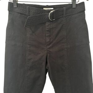 A.L.C. Black Belted Straight Leg Trousers Pants